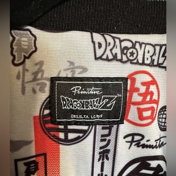 Dragon Ball Z Jacket Youth Boys XS Black Snake Dragon Varsity Skate Primitive - Picture 3 of 10